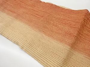 手織り紬縞模様織出し名古屋帯